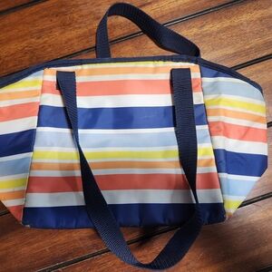 Thirty-One Striped Lunch Bag - Blue, Orange, Yellow